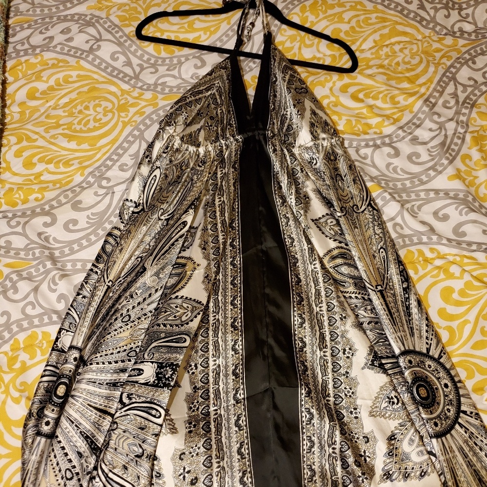Black patterned dress